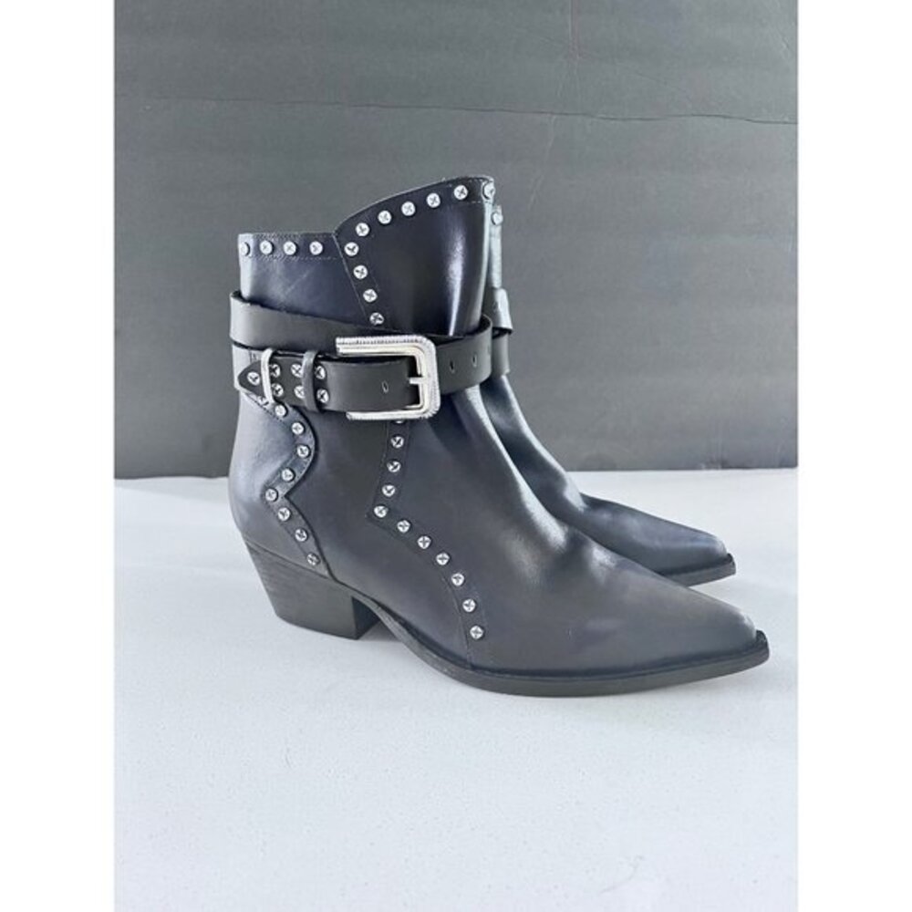 Free People Billy western black leather Boots size 40